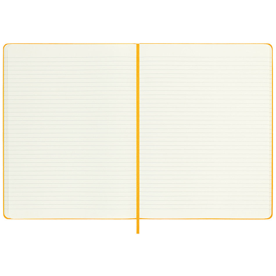Moleskine Silk Hardcover Extra Large Notebook Ruled Orange Yellow by Moleskine at Cult Pens