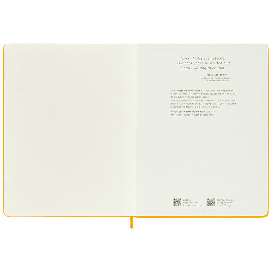 Moleskine Silk Hardcover Extra Large Notebook Ruled Orange Yellow by Moleskine at Cult Pens
