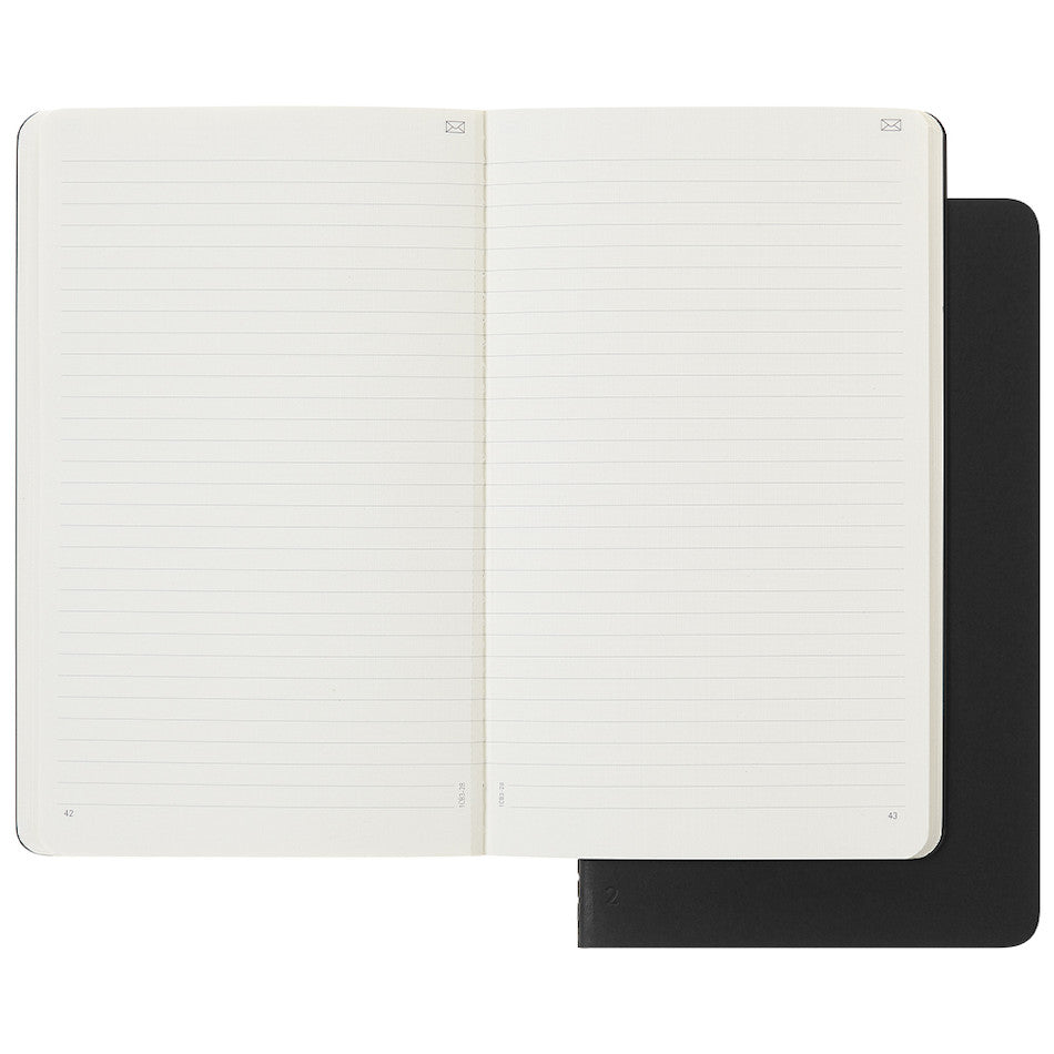 Moleskine Smart Writing Smart Cahier Notebook Large Ruled Black Set of 2 by Moleskine at Cult Pens