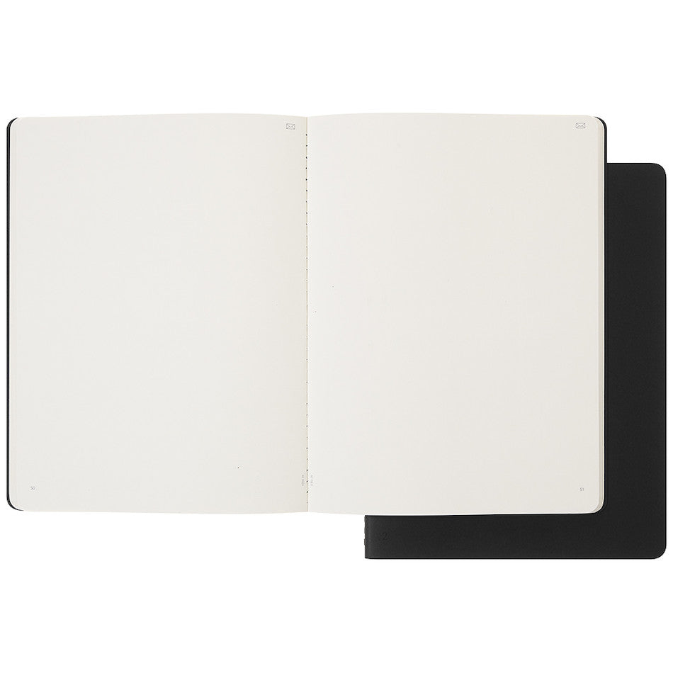 Moleskine Smart Writing Smart Cahier Notebook Extra Large Plain Black Set of 2 by Moleskine at Cult Pens
