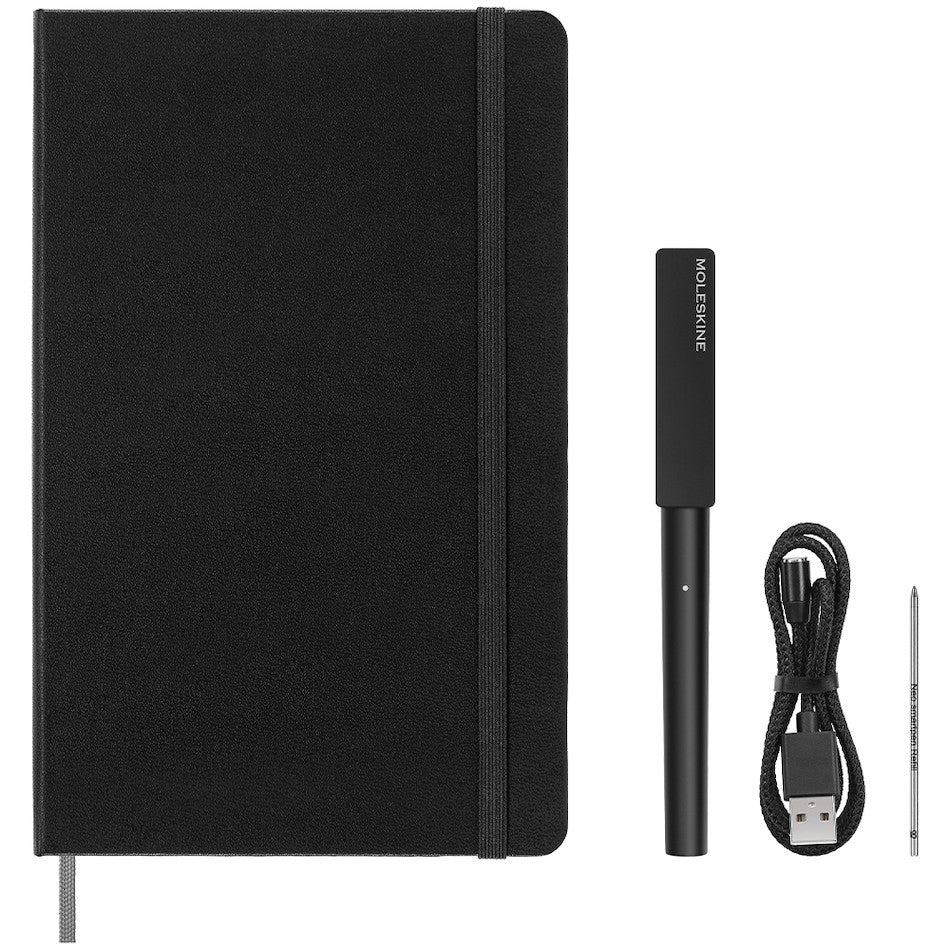 Moleskine Smart Writing SWS Pen 3 Writing Set and Smart Notebook Black