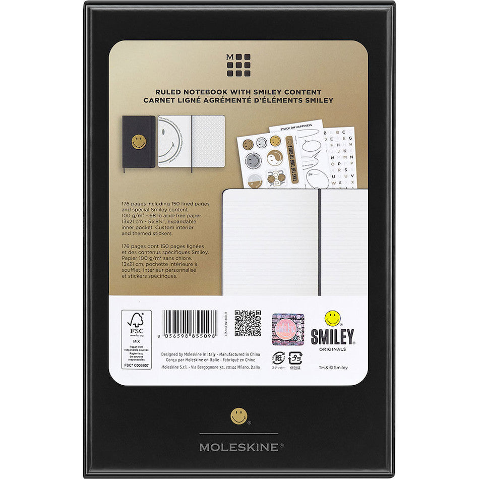 Moleskine Large Notebook Ruled Limited Edition Smiley Collector's Box by Moleskine at Cult Pens