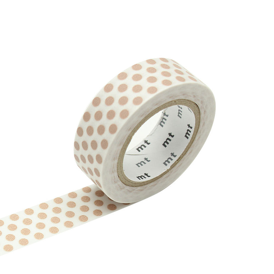 mt Washi Masking Tape - 15mm x 7m - Dot Milk Tea by mt at Cult Pens