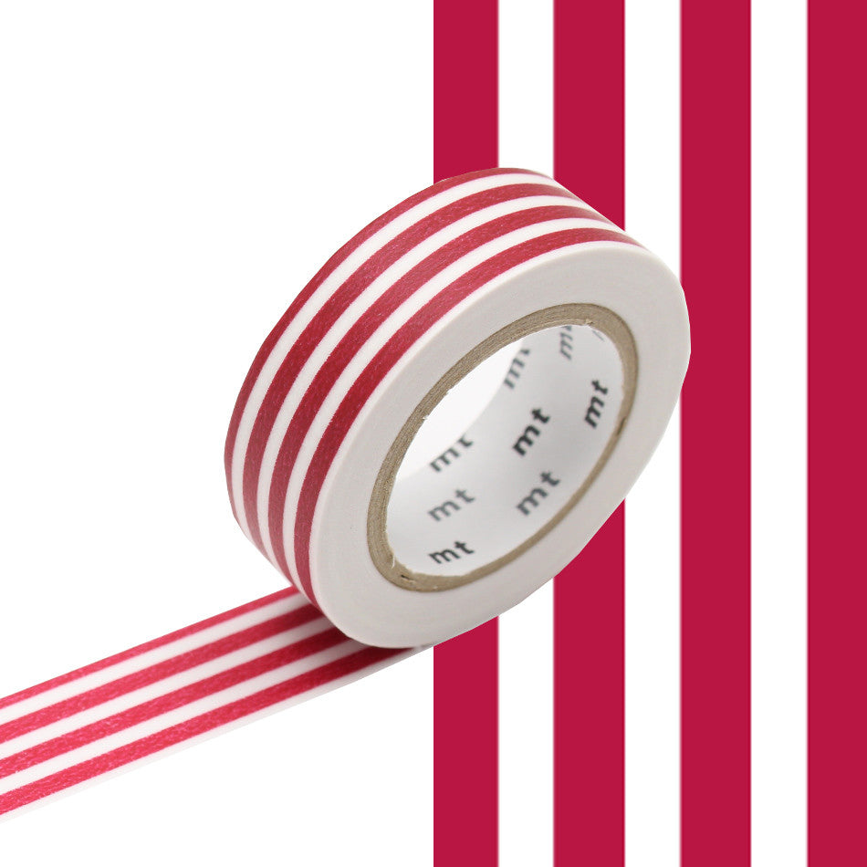 mt Washi Masking Tape - 15mm x 7m - Border Strawberry by mt at Cult Pens