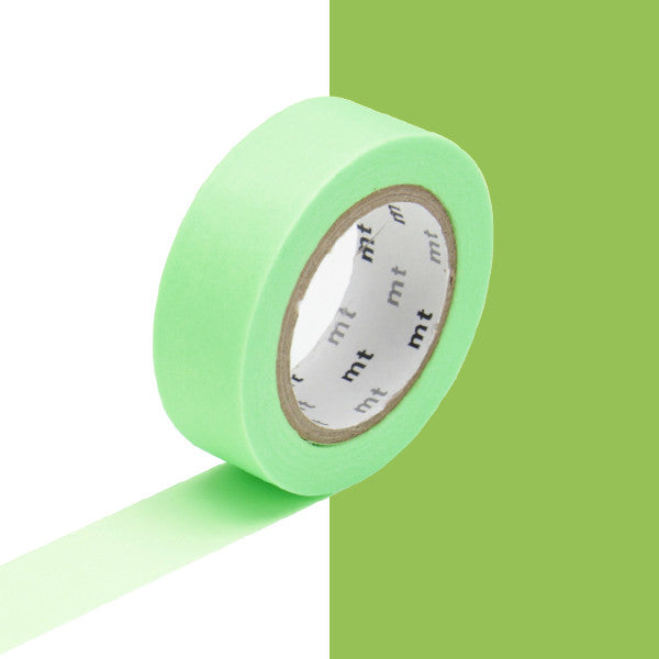 mt Washi Masking Tape - 15mm x 7m - Shocking Green by mt at Cult Pens