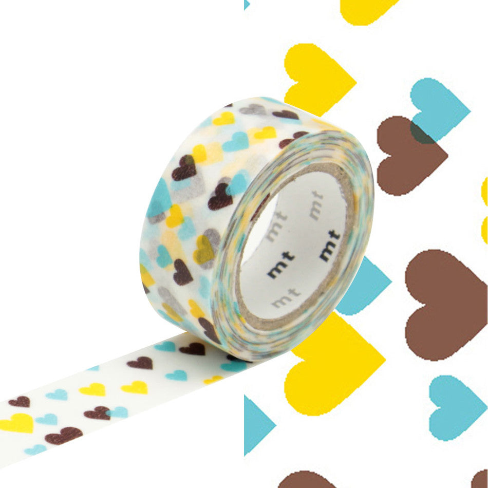 mt Washi Masking Tape - 15mm x 7m Motif Heart by mt at Cult Pens