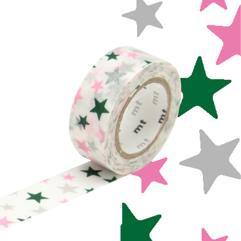 mt Washi Masking Tape - 15mm x 7m - Motif Star by mt at Cult Pens
