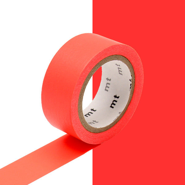 mt Washi Masking Tape 15mm x 5m Fluorescent Red by mt at Cult Pens