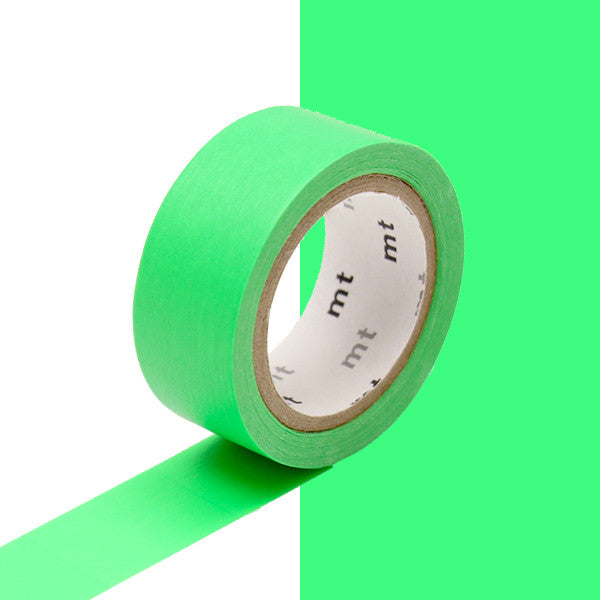 mt Washi Masking Tape 15mm x 5m Fluorescent Green by mt at Cult Pens