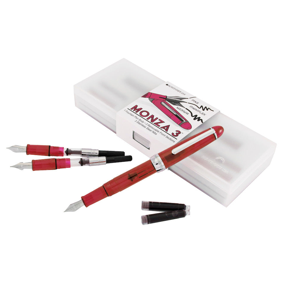Monteverde Monza 3 Fountain Pen Red by Monteverde at Cult Pens