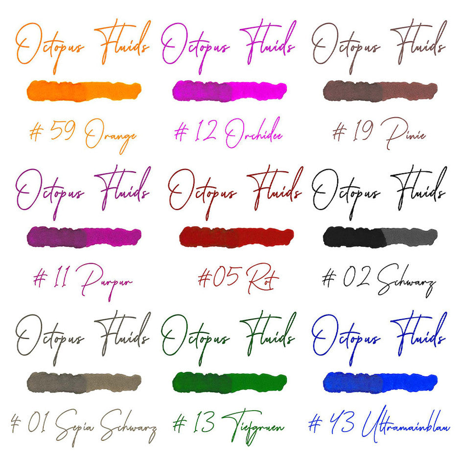 Octopus Fountain Pen Ink 30ml by Octopus Fluids at Cult Pens