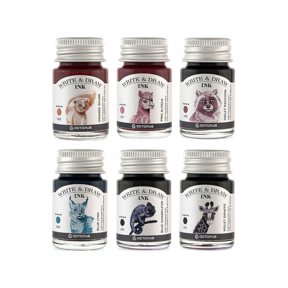 Octopus Write and Draw Ink Set of 6 Horizon by Octopus Fluids at Cult Pens