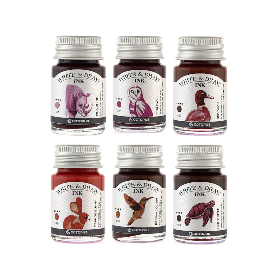 Octopus Write and Draw Ink Set of 6 Desert by Octopus Fluids at Cult Pens