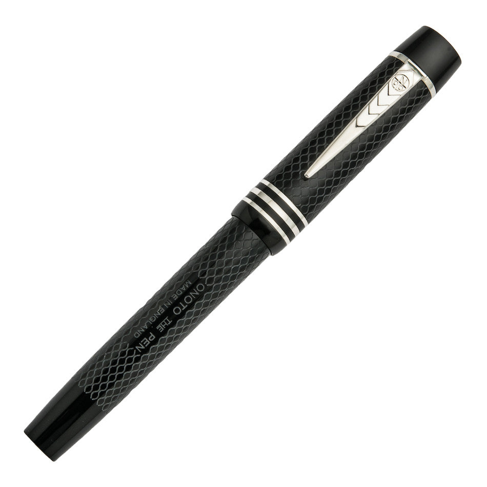 Onoto Magna Classic Fountain Pen Black Chased by Onoto at Cult Pens