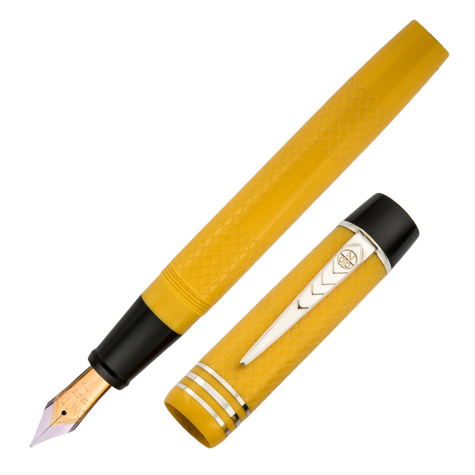 Onoto Magna Classic 18ct Gold Nib Fountain Pen Yellow Chased by Onoto at Cult Pens