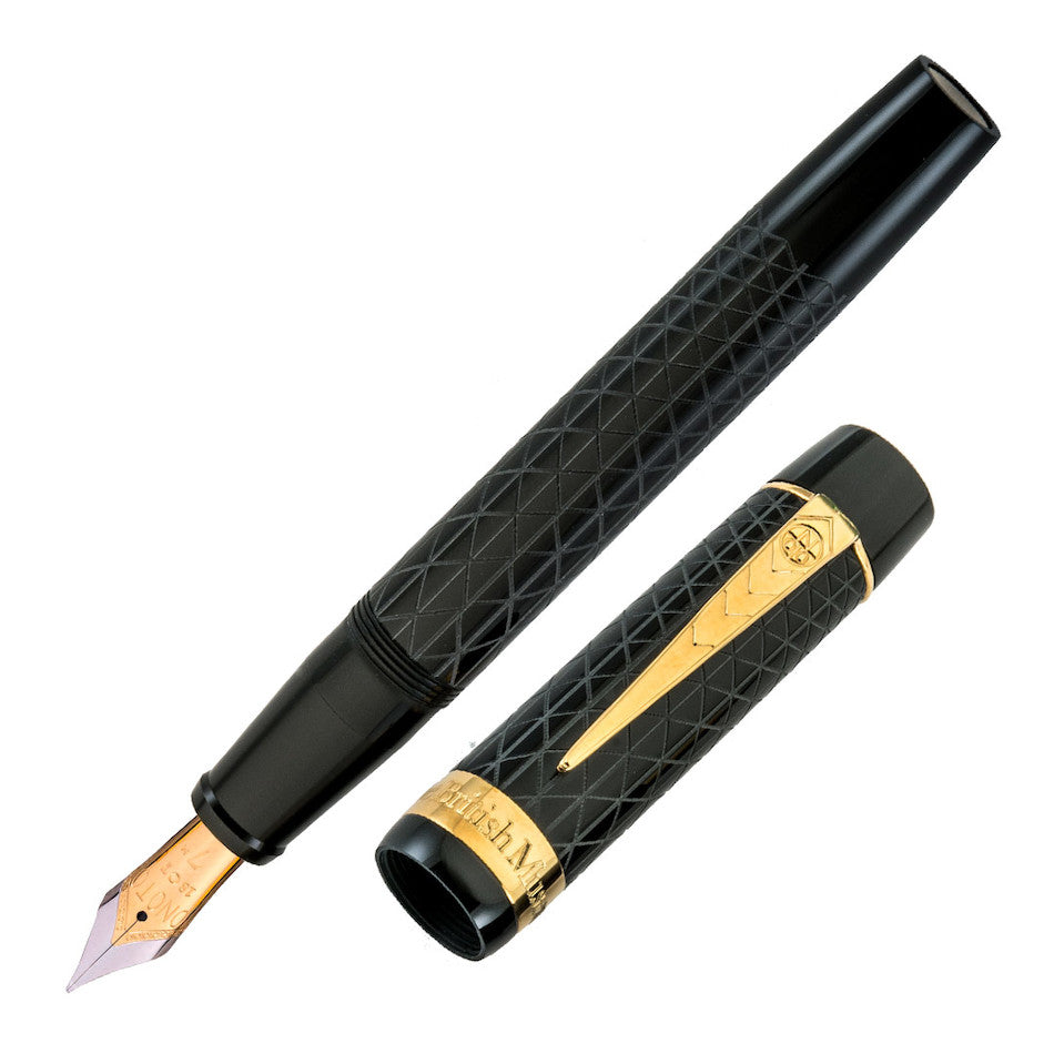 Onoto The British Museum 18ct Gold Nib Fountain Pen Black Limited Edition by Onoto at Cult Pens