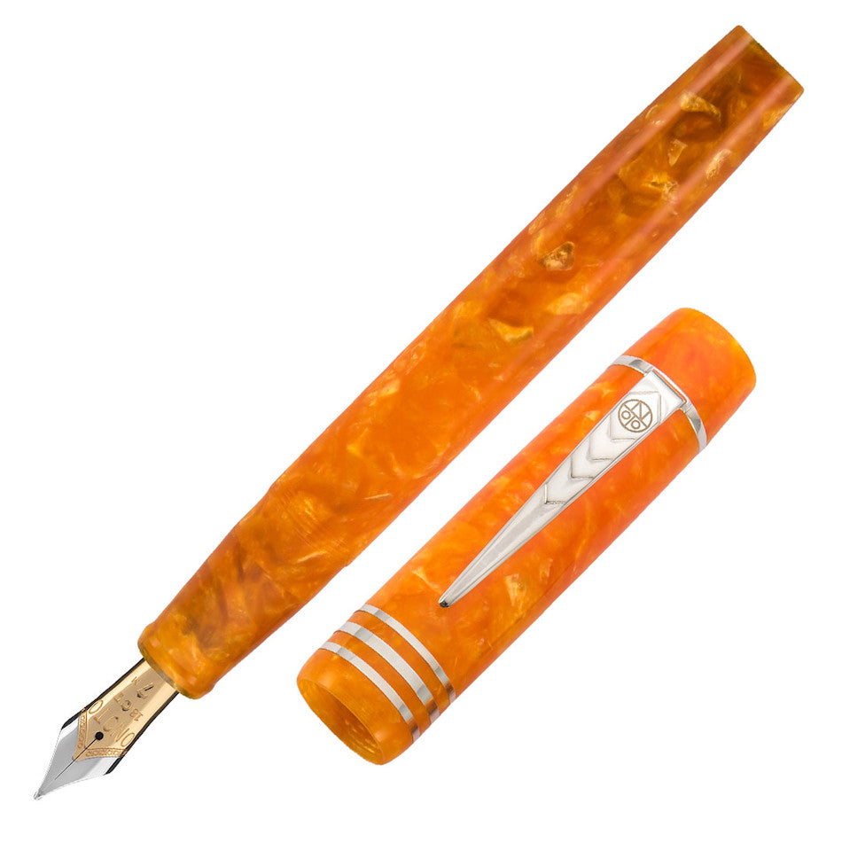 Onoto Magna Classic 18ct Gold Nib Fountain Pen Orange Pearl by Onoto at Cult Pens