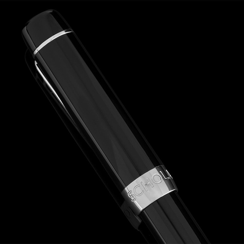 Onoto Scholar Fountain Pen Black with Silver Trim by Onoto at Cult Pens