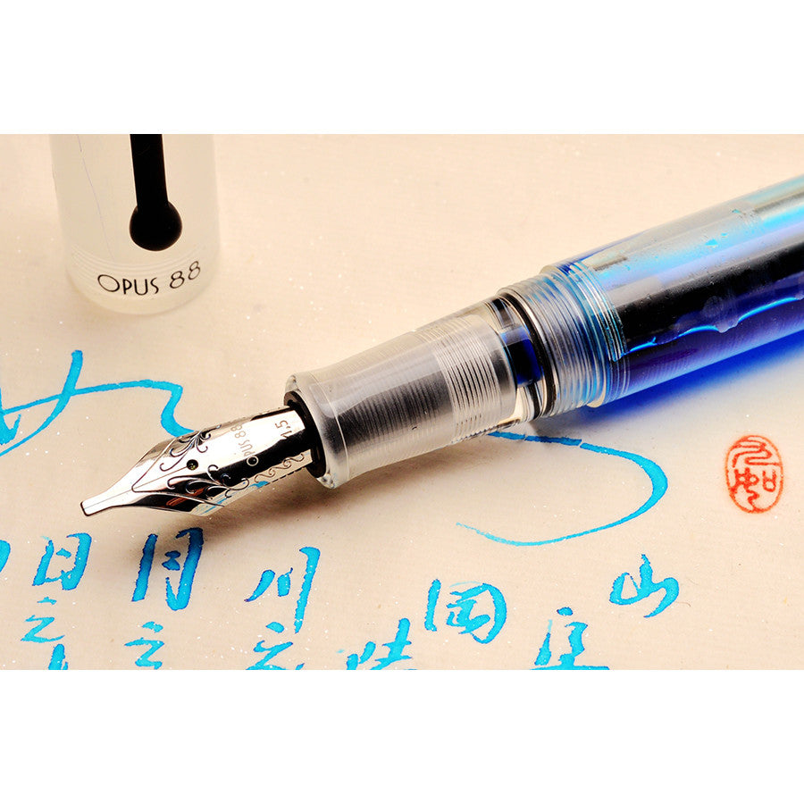 Opus 88 Demonstrator Eye Dropper Fountain Pen Clear by Opus 88 at Cult Pens