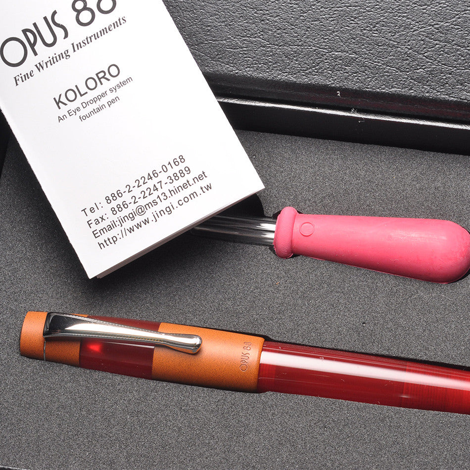 Opus 88 Koloro Eye Dropper Fountain Pen Red by Opus 88 at Cult Pens