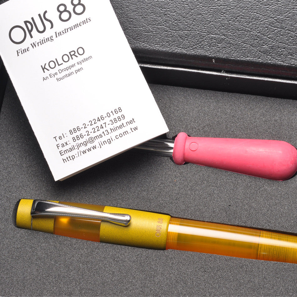 Opus 88 Koloro Eye Dropper Fountain Pen Orange by Opus 88 at Cult Pens