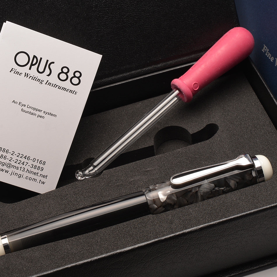 Opus 88 Omar Eye Dropper Fountain Pen Clear by Opus 88 at Cult Pens