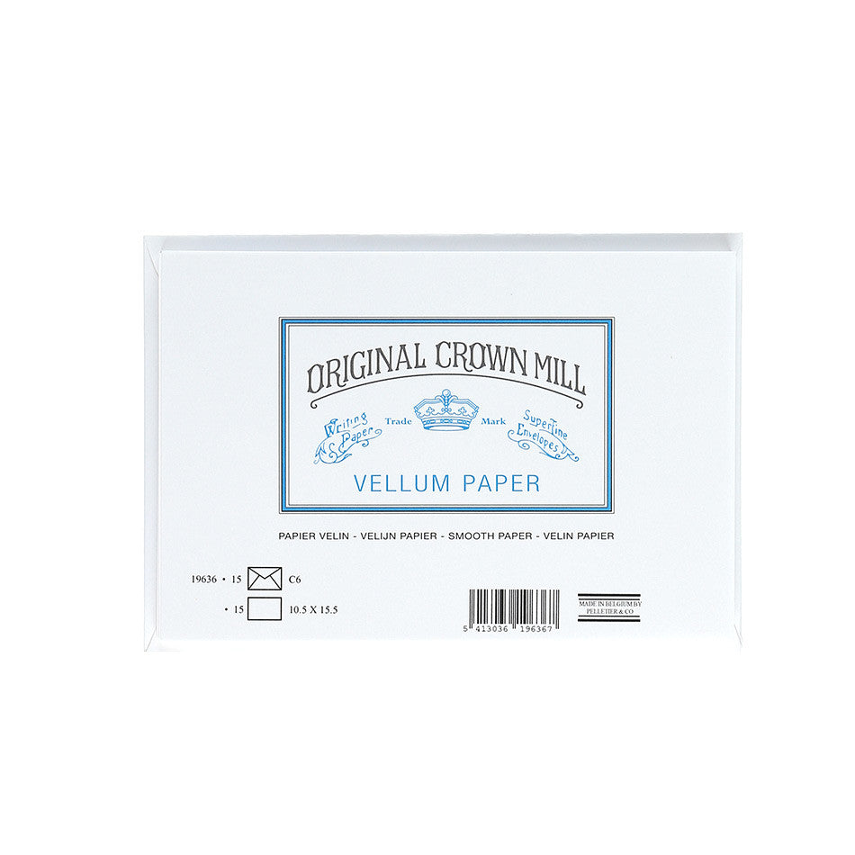 Original Crown Mill Vellum Laid Paper Card & Envelope Set C6 by Original Crown Mill at Cult Pens