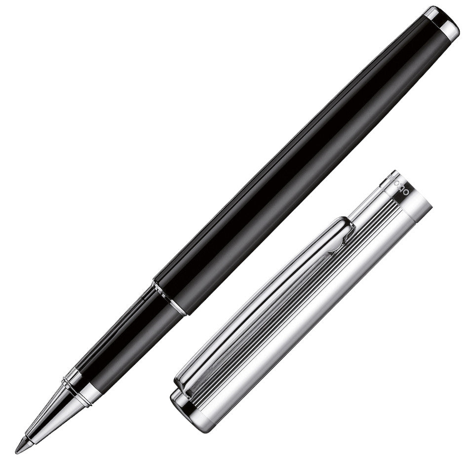 Otto Hutt Design 01 Rollerball Pen Silver/Black by Otto Hutt at Cult Pens