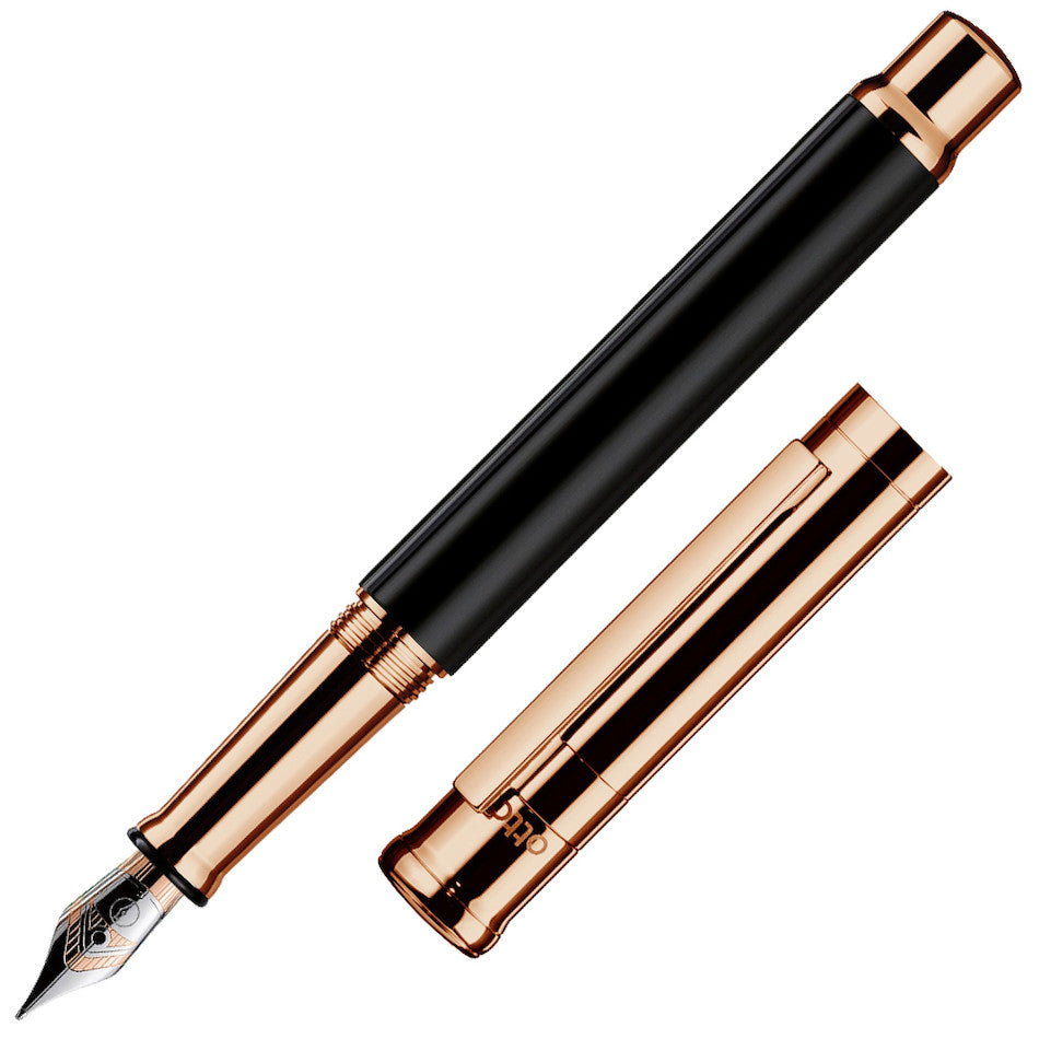 Otto Hutt Design 04 Fountain Pen Black/Rose Gold by Otto Hutt at Cult Pens