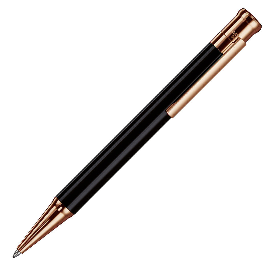 Otto Hutt Design 04 Ballpoint Pen Black/Rose Gold by Otto Hutt at Cult Pens