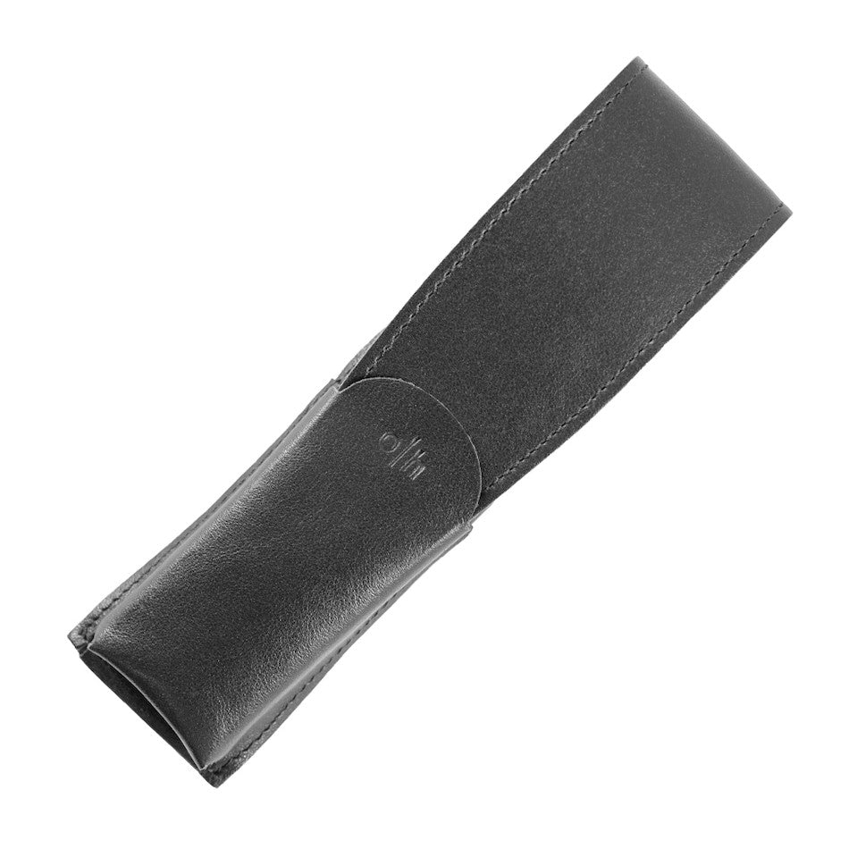 Otto Hutt Leather Pen Case for Two Pens Anthracite by Otto Hutt at Cult Pens