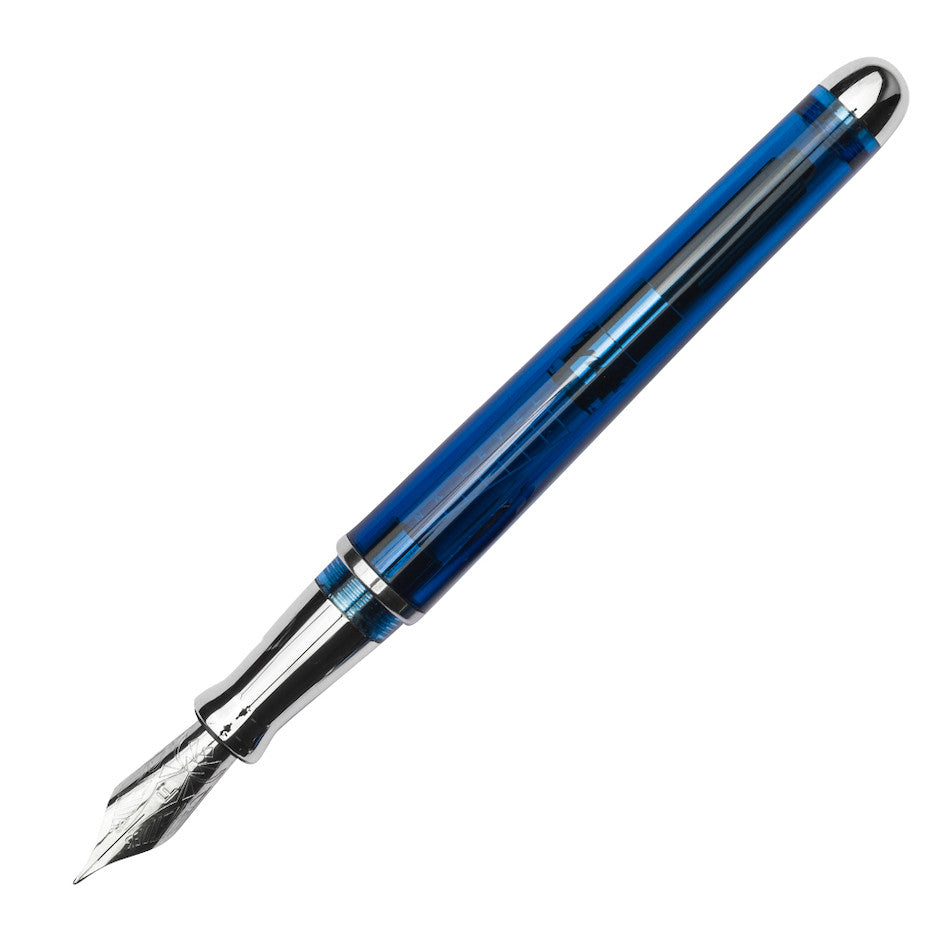 Pineider Avatar UR Demo Black Finitures Fountain Pen Sky Blue by Pineider at Cult Pens