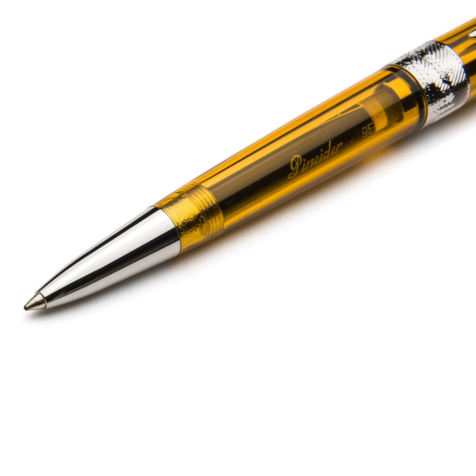 Pineider Avatar UR Demo Black Finitures Ballpoint Pen Amber by Pineider at Cult Pens
