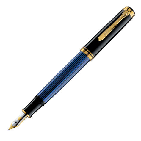Pelikan Souveran M400 Fountain Pen Black / Blue by Pelikan at Cult Pens