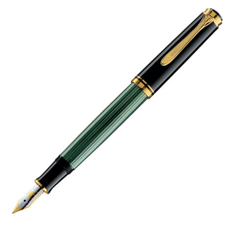 Pelikan Souveran M400 Fountain Pen Black / Green by Pelikan at Cult Pens