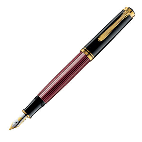 Pelikan Souveran M400 Fountain Pen Black / Red by Pelikan at Cult Pens