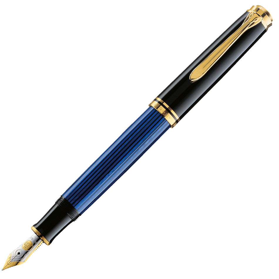 Pelikan Souveran M600 Fountain Pen Black / Blue by Pelikan at Cult Pens