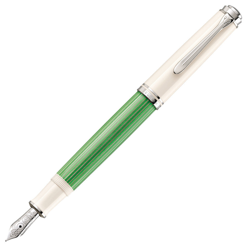 Pelikan Souveran M605 Fountain Pen Green-White Special Edition by Pelikan at Cult Pens