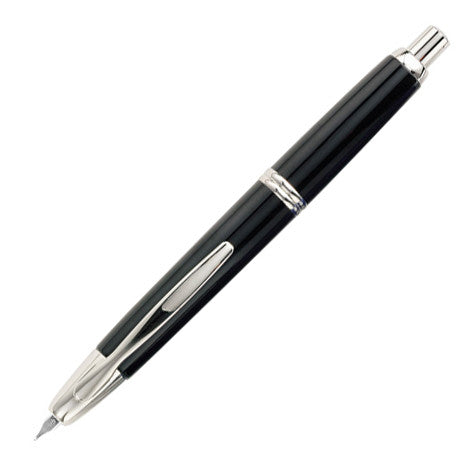 Pilot Capless Fountain Pen Rhodium Trim Black by Pilot at Cult Pens