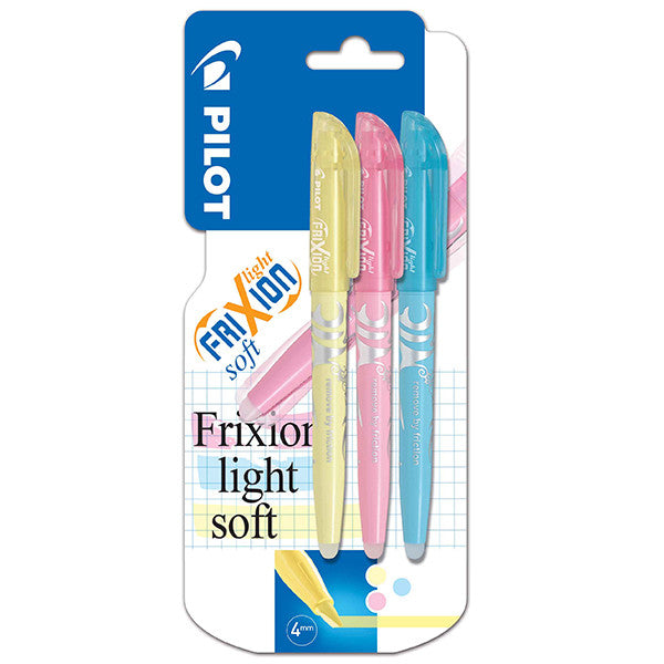 Pilot FriXion Light Soft Pastel Erasable Highlighter Set of 3 by Pilot at Cult Pens