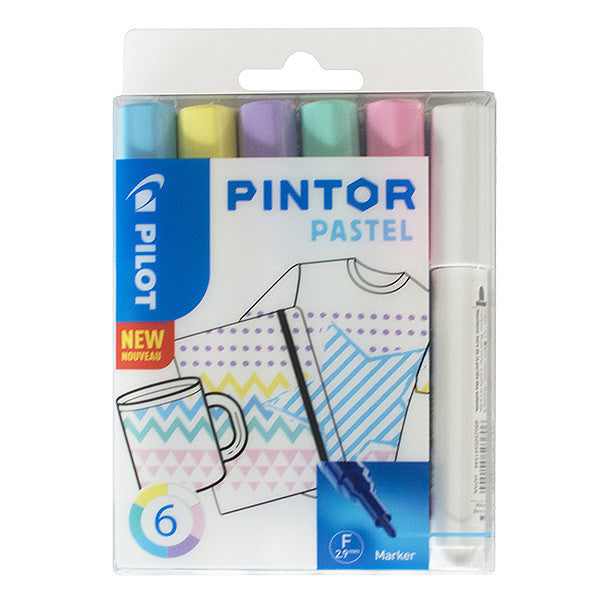 Pilot Pintor Marker Pen Bullet Tip Fine Assorted Set of 6 by Pilot at Cult Pens