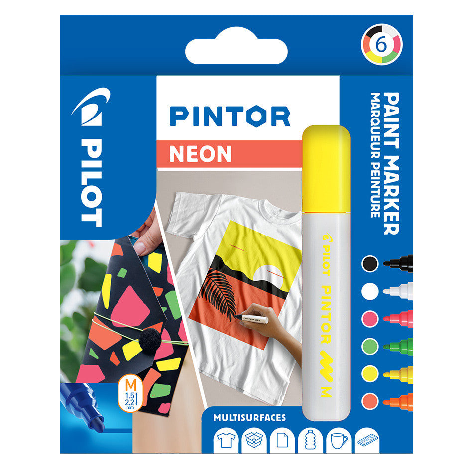 Pilot Pintor Marker Pen Bullet Tip Medium Assorted Set of 6 by Pilot at Cult Pens