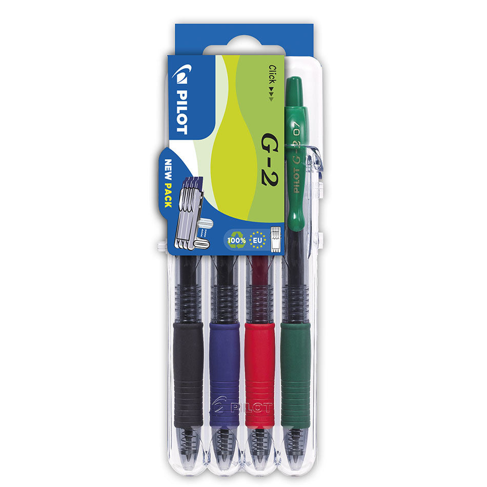Pilot G2 07 Gel Ink Rollerball Pen Assorted Set of 4 by Pilot at Cult Pens
