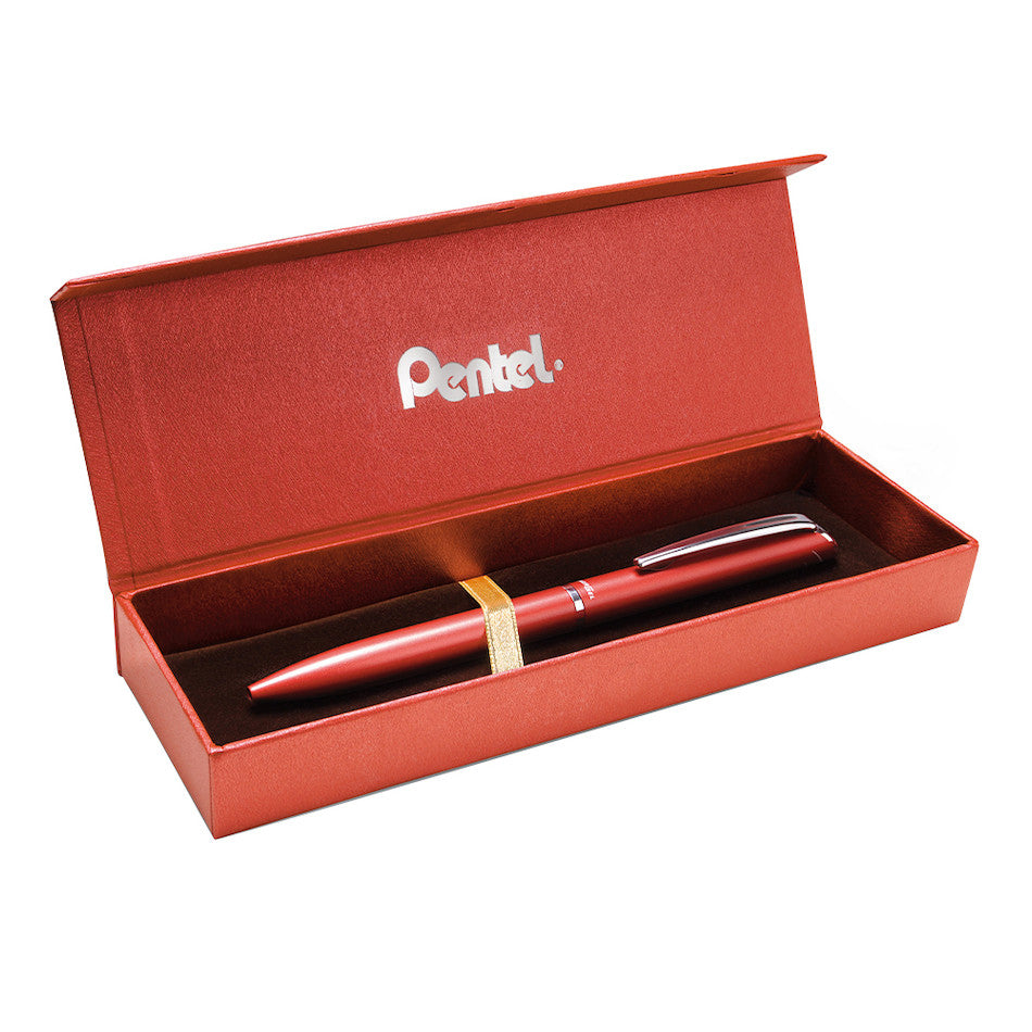 Pentel EnerGel Philography Retractable Rollerball Pen Red with Gift Box by Pentel at Cult Pens