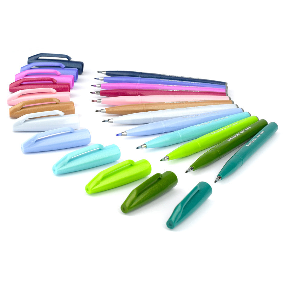 Pentel Touch Brush Sign Pen Set of 12 Fresh Shades by Pentel at Cult Pens