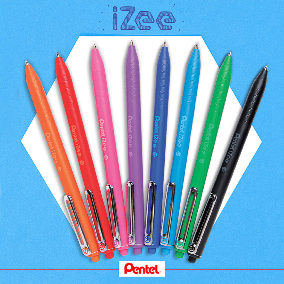 Pentel iZee Retractable Ballpoint Pen Wallet of 8 by Pentel at Cult Pens