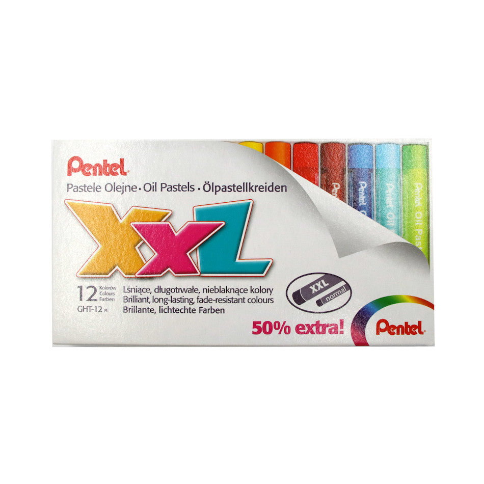 Pentel Large Oil Pastel Set of 12 by Pentel at Cult Pens