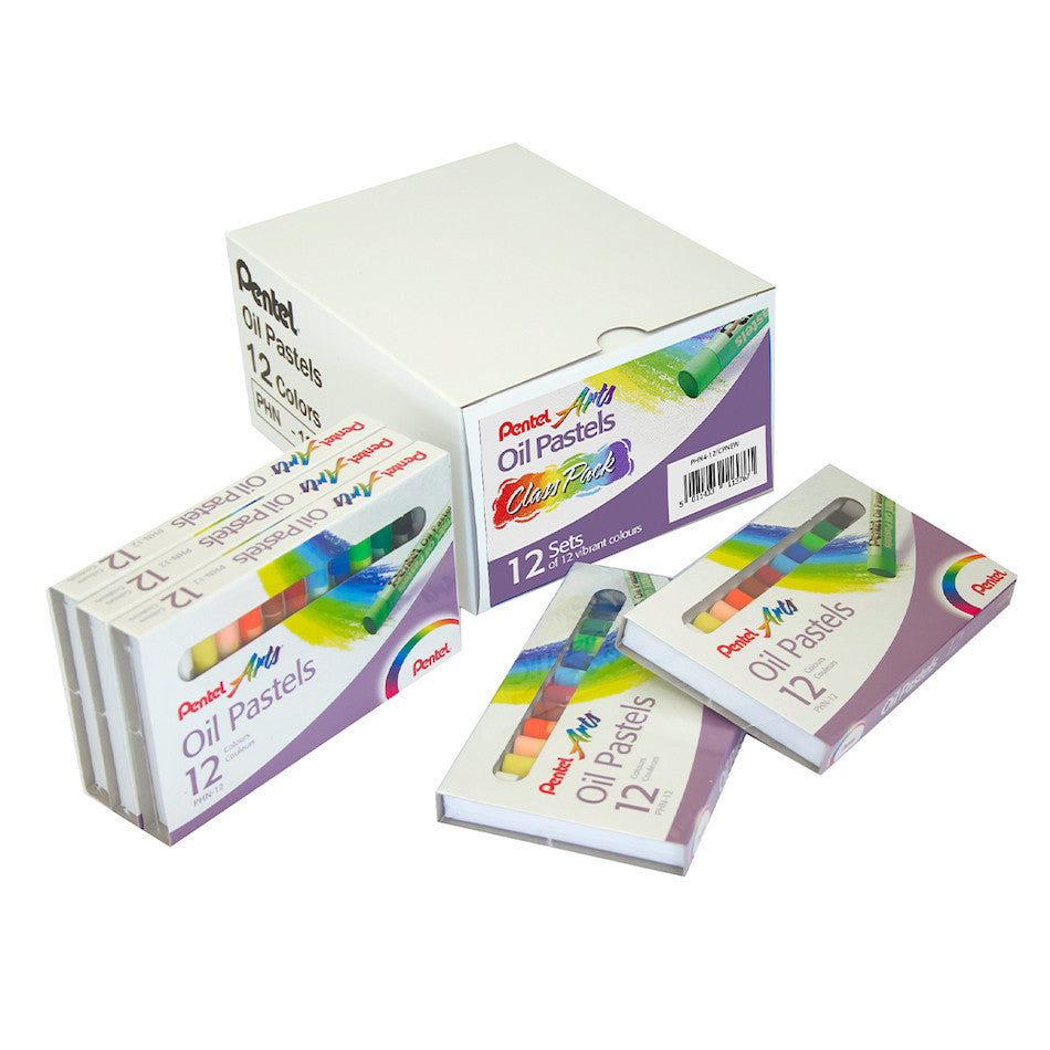 Pentel Oil Pastel Classroom Set of 12 by Pentel at Cult Pens