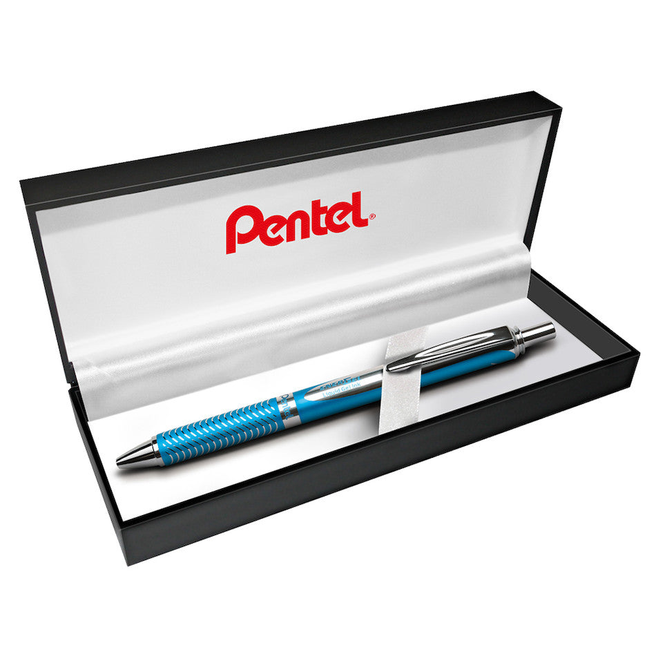 Pentel EnerGel Sterling Gel Rollerball Pen Sky Blue with Gift Box by Pentel at Cult Pens