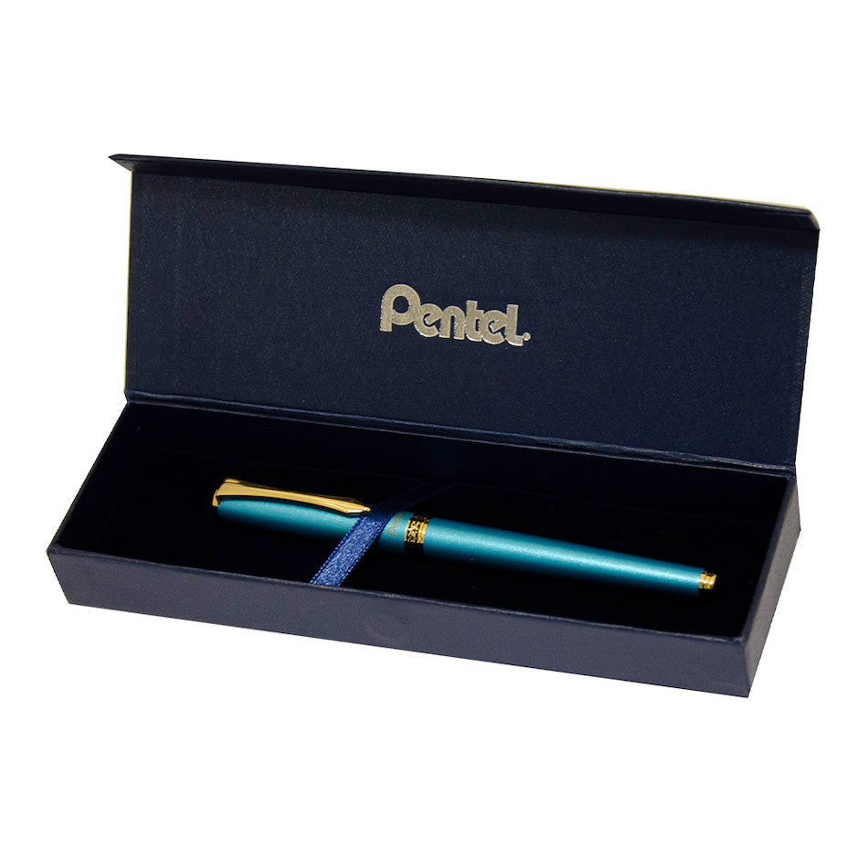 Pentel Sterling Fountain Pen Aquamarine with Gift Box